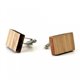 Boutons de manchette en bois rectangles - Pochette Square