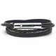 Bracelet homme en cuir clic tressé marron - Loop