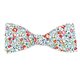 Noeud papillon liberty turquoise et rouge - Le Coq en Pap'