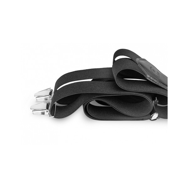 Bretelles larges Noir c'est Noir  - Les bretelles de Léon