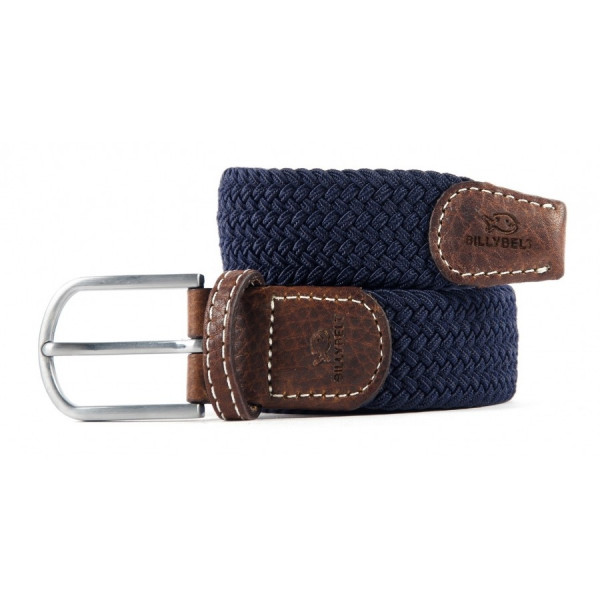 Ceinture tressée bleu marine - BILLYBELT