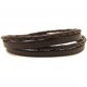 Bracelet homme en cuir Fabien Marron - Loop