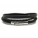 Bracelet homme en cuir Fabien Noir - Loop