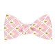 Noeud papillon rose marshmallow japonais leafy - Le Coq en Pap'