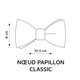 Noeud papillon rose marshmallow japonais leafy - Le Coq en Pap'