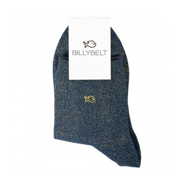 Chaussettes lurex bleu canard - Billybelt