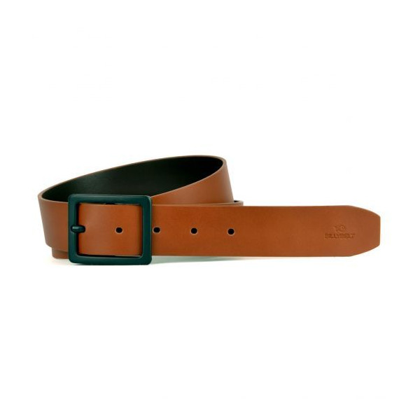 Ceinture en cuir lisse marron glacé - BILLYBELT