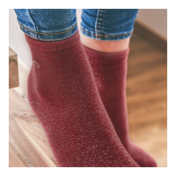 Chaussettes lurex bordeaux - Billybelt
