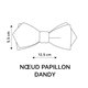Noeud papillon japonais leafy rouge - Le coq en pap