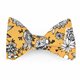 Noeud Papillon Fleuri Jaune Ambre Dahlia - Le Coq en Pap