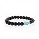 Bracelet Lucky Homme Onyx et Croix Turquoise - Philae