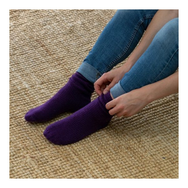 Chaussettes violettes en laine - BILLYBELT