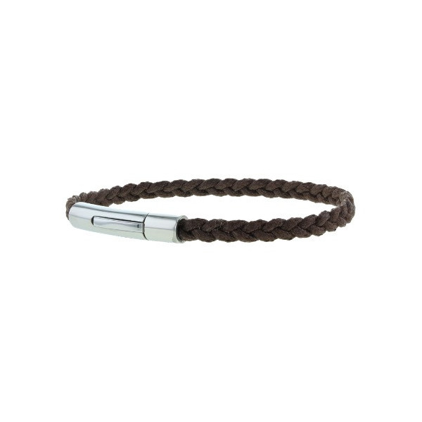 Bracelet 3 brins coton marron - Loop