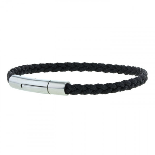 Bracelet 3 brins coton noir - Loop
