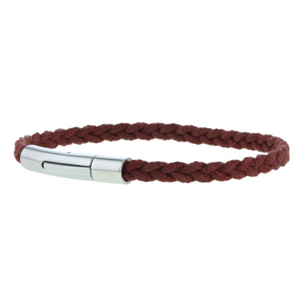 Bracelet 3 brins coton bordeaux - Loop