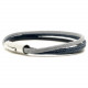 Bracelet coton lin gris- Loop