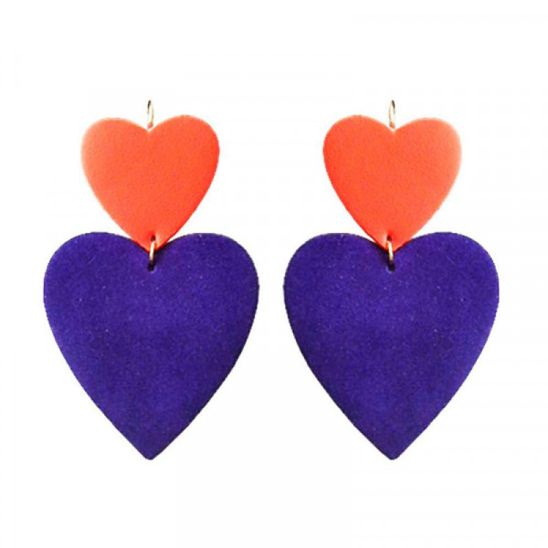 Boucles d'oreilles grand amour Purple Rain - Demisel