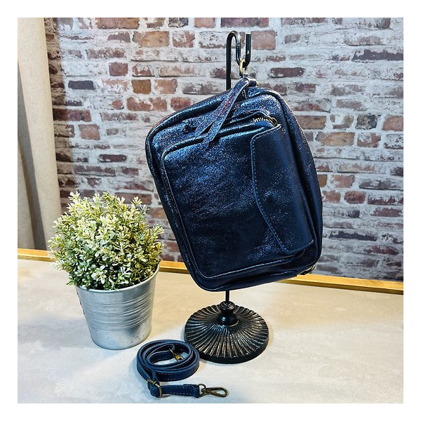 Sac Le magnifique cuir marine irisé