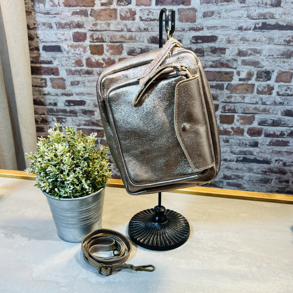 Sac Le magnifique cuir marine irisé
