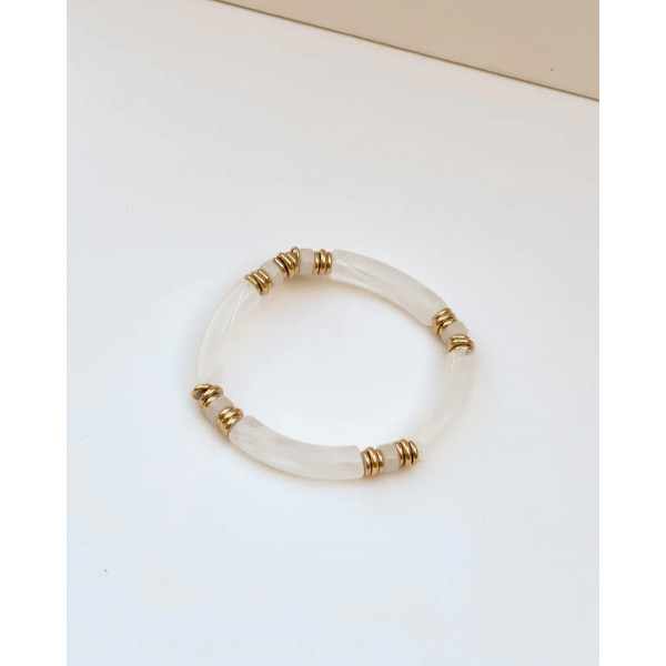 Bracelet Ena blanc translucide
