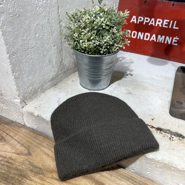 Bonnet côtelé kaki