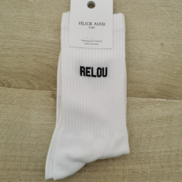Chaussettes " Relou " blanches - Félicie Aussi