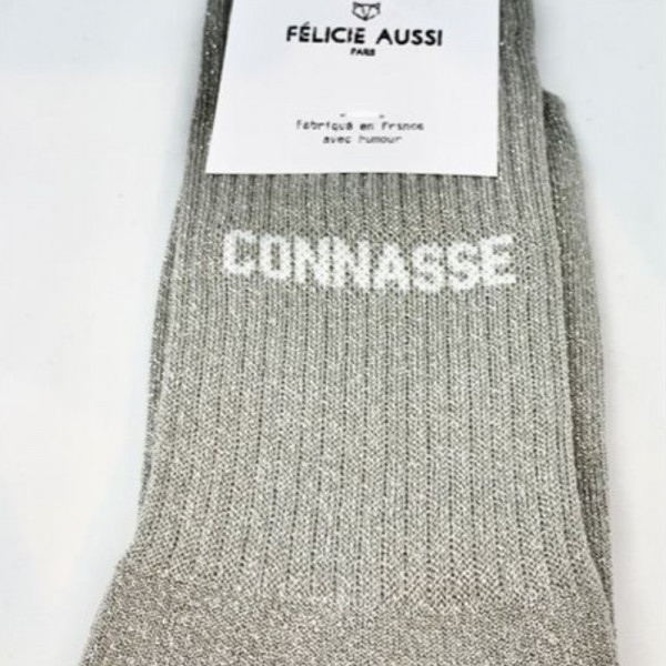 Chaussettes " Connasse " paillettes - Félicie Aussi