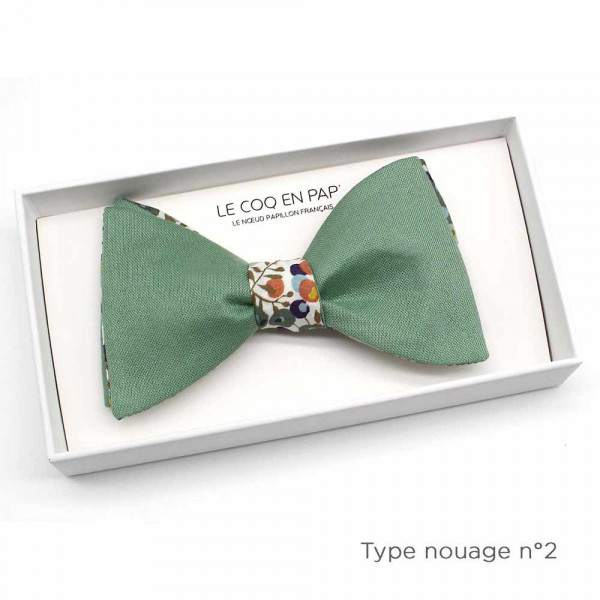 Noeud papillon fleuri liberty wiltshire C - Le Coq en Pap