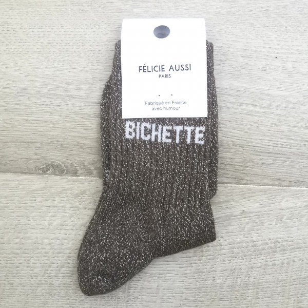 Chaussettes " Bichette " à paillettes - Félicie Aussi