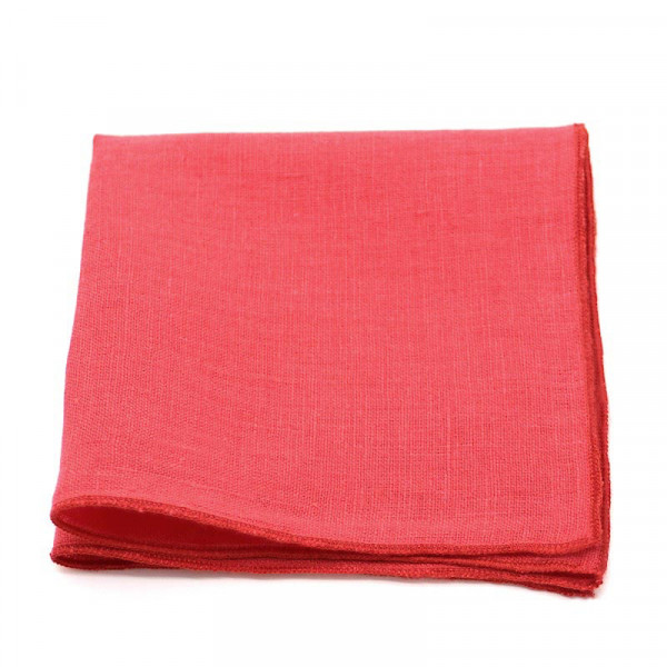 Pochette de costume corail - Le Coq en pap