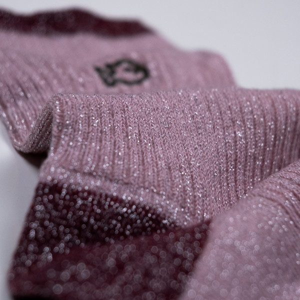 Chaussettes pailletées vintage rose pâle  - Billybelt