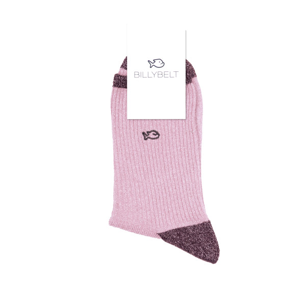Chaussettes pailletees vintage rose pale Billybelt Coquerico