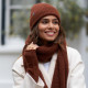Echarpe Natacha camel pailleté - Maison Bonnefoy