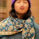 Foulard Manon bleu azur