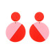 Boucles d'oreilles Jim rouge/rose  - Demisel