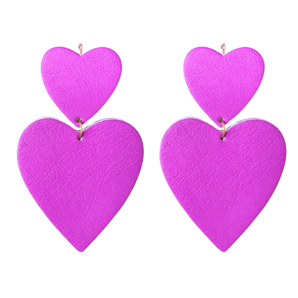 Boucles d'oreilles grand amour violet - Demisel