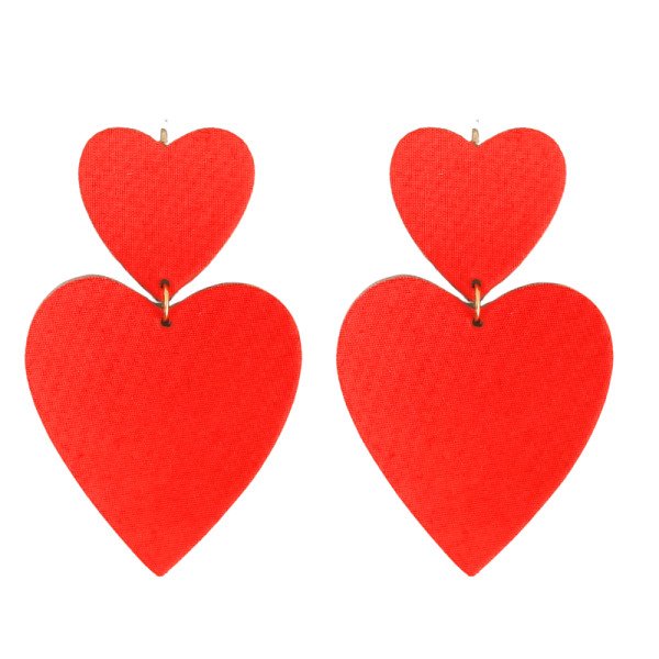 Boucles d'oreilles grand amour rouge - Demisel