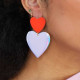 Boucles d'oreilles grand amour rouge - Demisel