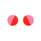 Boucles d'oreilles Chris rose/rouge - Demisel