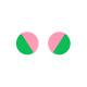 Boucles d'oreilles Chris rose/vert - Demisel