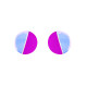 Boucles d'oreilles Chris rose/vert - Demisel