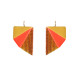 Boucles d'oreilles Birdy jaune/orange - Demisel