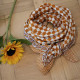 Foulard damier caramel