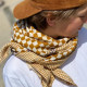 Foulard damier caramel