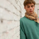 Foulard damier caramel