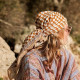 Foulard damier caramel
