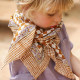 Foulard damier caramel