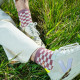 Chaussettes à carreaux vieux rose - Billybelt