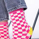 Chaussettes à carreaux rose et blanc - Billybelt