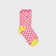 Chaussettes à carreaux rose et blanc - Billybelt